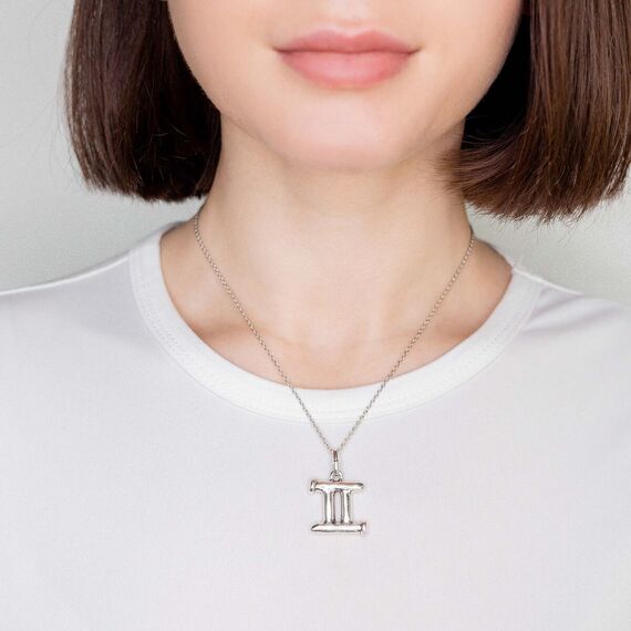 Серебряная подвеска знак зодиака Близнецы UNOde50 Gemini, изображение 3