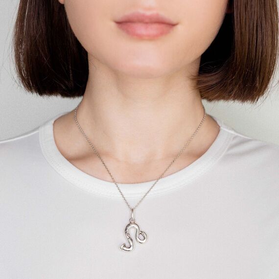 Серебряная подвеска знак зодиака Лев UNOde50 Leo, изображение 3