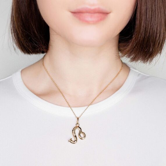 Золотая подвеска знак зодиака Лев UNOde50 Leo, изображение 3