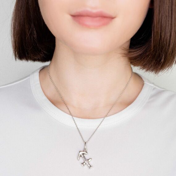 Серебряная подвеска знак зодиака Стрелец UNOde50 Sagittarius, изображение 3