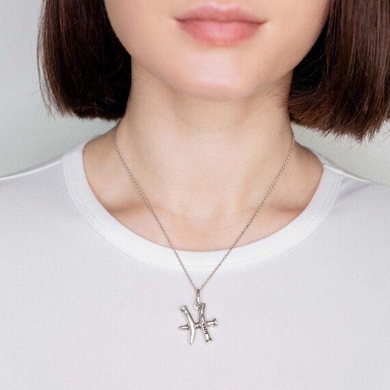 Серебряная подвеска знак зодиака Рыбы UNOde50 Piscis, изображение 3