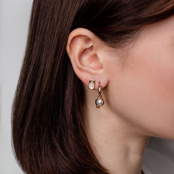 Золотая подвеска для пирсинга с жемчужиной Вот это да! UNOde50 WoW!, изображение 5