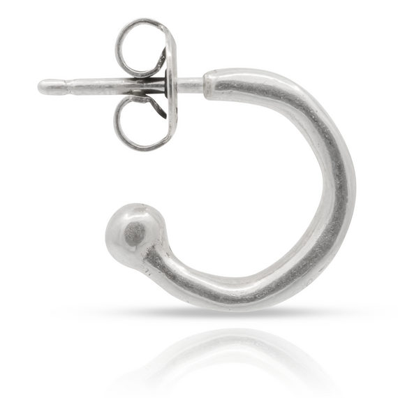 Серебряная моносерьга-основа для пирсинга Обруч UNOde50 Hula Hoop