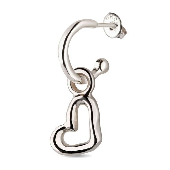 Серебряная подвеска женская для пирсинга Сердце UNOde50 Hart, изображение 2