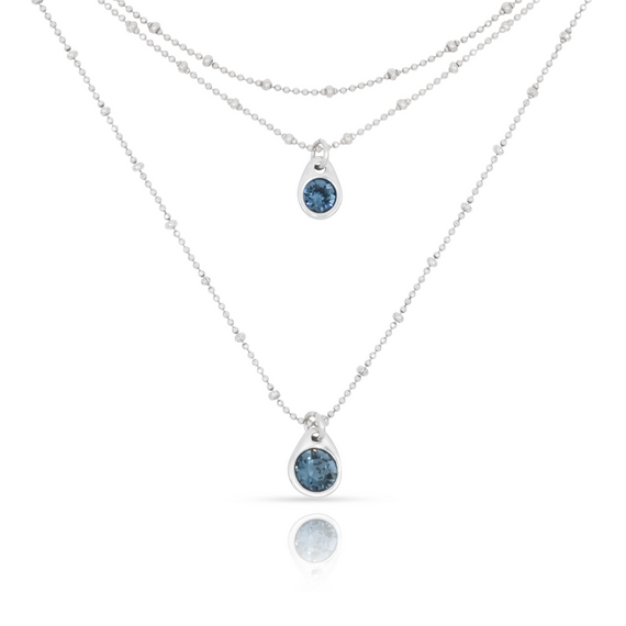 Серебряное колье тройное Звездный дождь UNOde50 Stars Rain, изображение 2