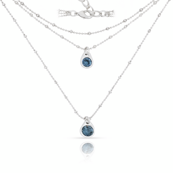 Серебряное колье тройное Звездный дождь UNOde50 Stars Rain, изображение 3