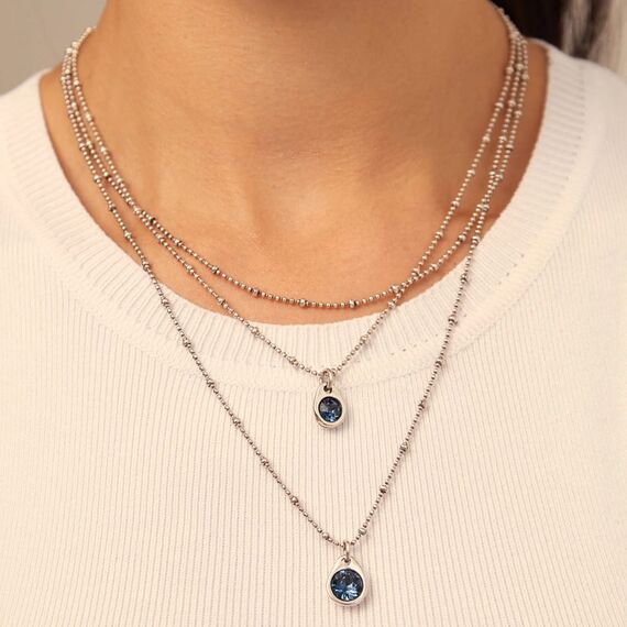 Серебряное колье тройное Звездный дождь UNOde50 Stars Rain, изображение 5