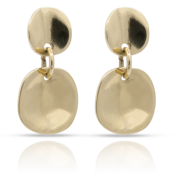 Золотые серьги висячие Чешуйки UNOde50 Scales, изображение 2