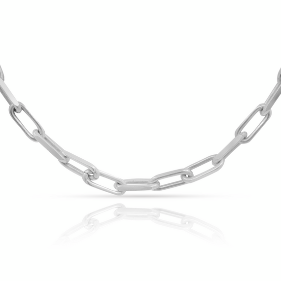 Серебряная цепь c якорным плетением Короткая No.9 UNOde50 Chain, изображение 2