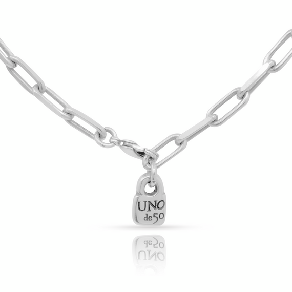 Серебряная цепь c якорным плетением Короткая No.9 UNOde50 Chain, изображение 3