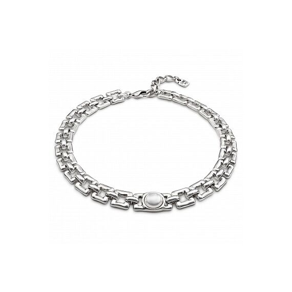 Серебряное колье женское с жемчужиной по центру UNOde50 Linda