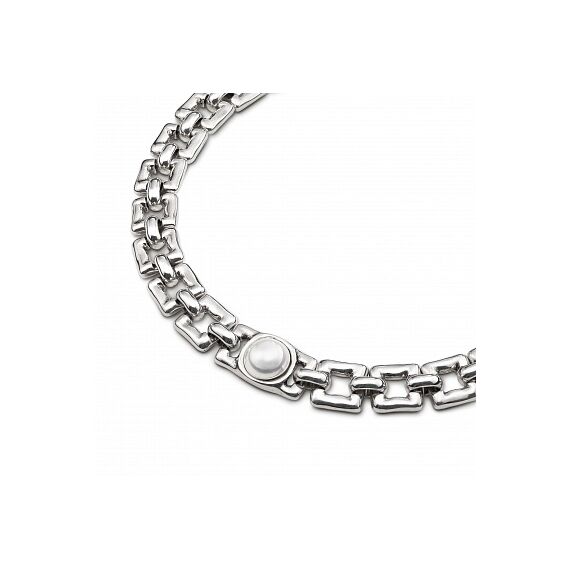 Серебряное колье женское с жемчужиной по центру UNOde50 Linda, изображение 3