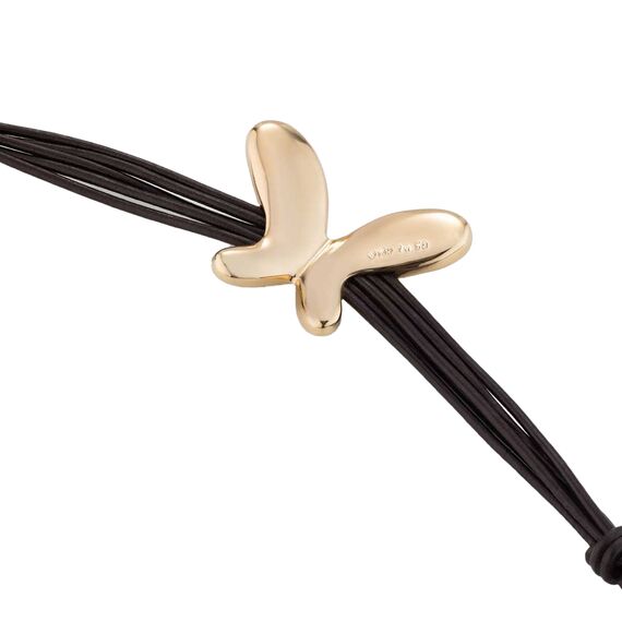 Кожаный браслет женский с золотом Бабочка UNOde50 Butterfly Effect, изображение 5