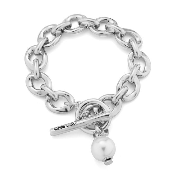 Серебряный браслет женский с жемчугом UNOde50 Yolo, изображение 3