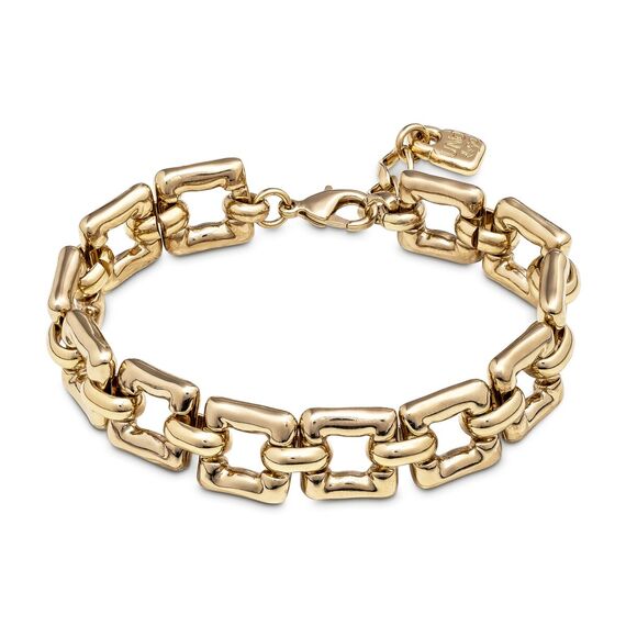 Золотой браслет женский с квадратными звеньями UNOde50 Femme Fatale, Размер (мм): 165