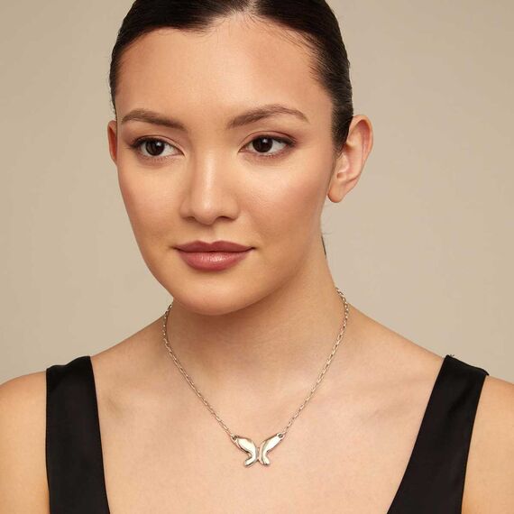 Серебряное колье женское Бабочка UNOde50 Butterfly Effect, изображение 4