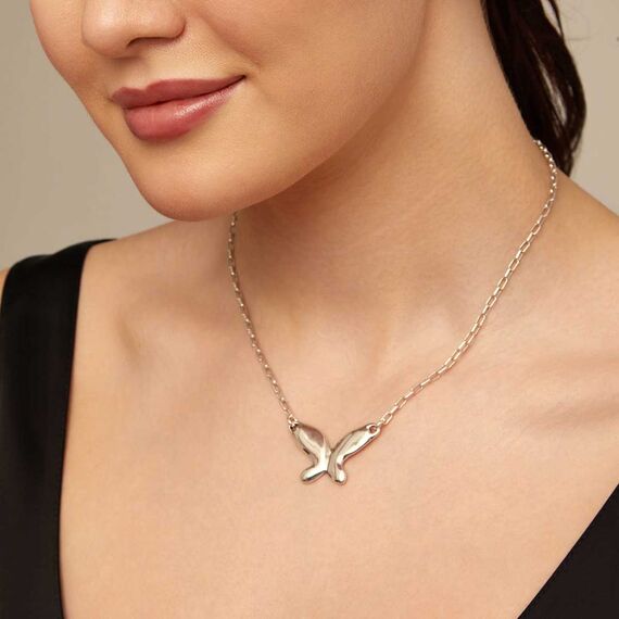 Серебряное колье женское Бабочка UNOde50 Butterfly Effect, изображение 5