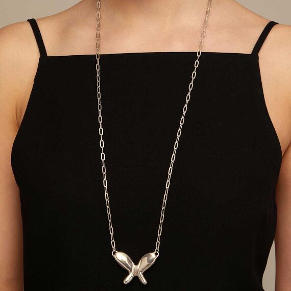 Серебряное колье женское Бабочка UNOde50 Wings, изображение 5
