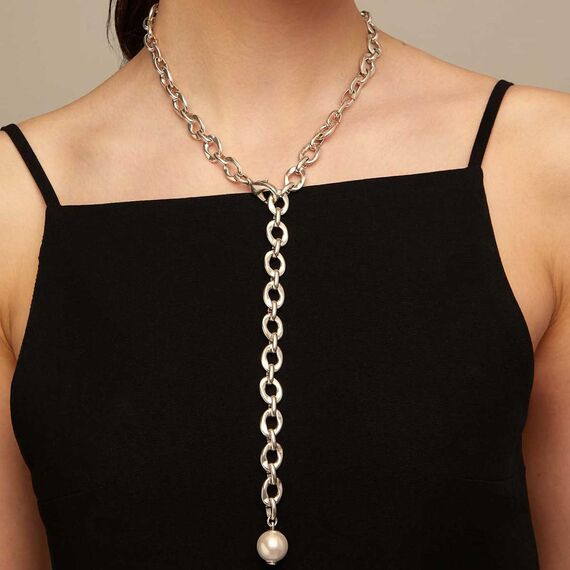 Серебряное колье женское с жемчугом UNOde50 Joy of living, изображение 5