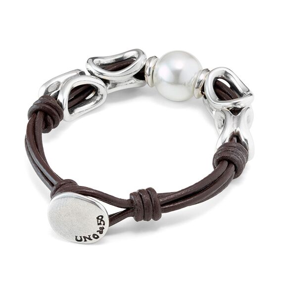 Кожаный браслет с серебром и жемчугом UNOde50 Legend, Размер (мм): 165, изображение 2