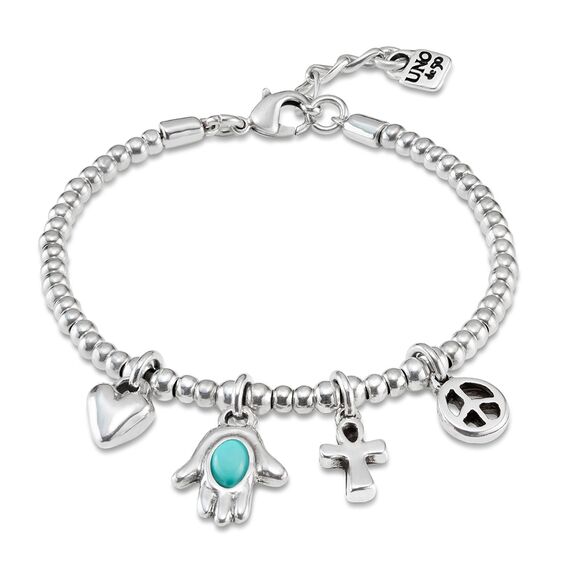 Серебряный браслет женский с подвесками UNOde50 Values