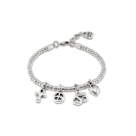 Серебряный браслет женский с подвесками талисманами UNOde50 Beliefs