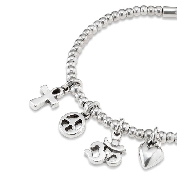 Серебряный браслет женский с подвесками талисманами UNOde50 Beliefs, изображение 3