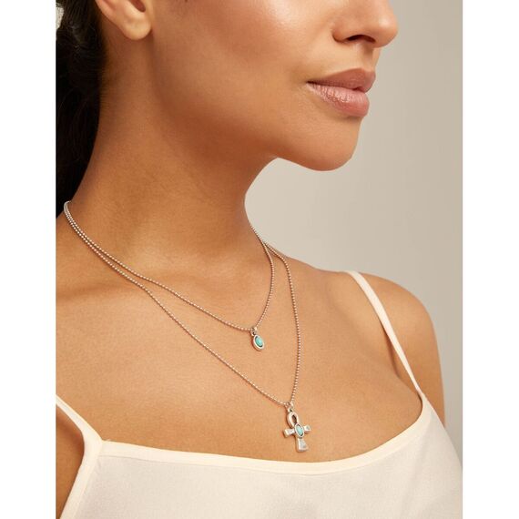 Серебряное колье двойное с муранским стеклом UNOde50 Beliefs, изображение 4