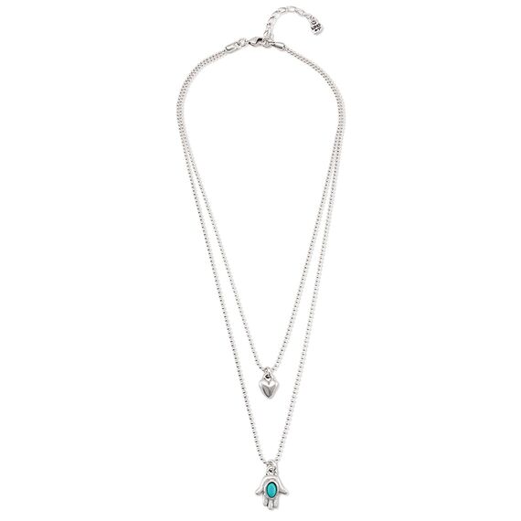 Серебряное колье двойное с муранским стеклом UNOde50 Values