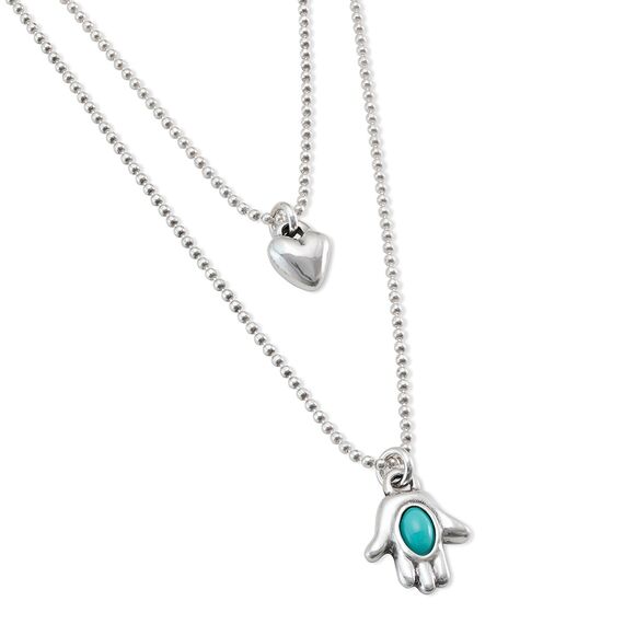 Серебряное колье двойное с муранским стеклом UNOde50 Values, изображение 3