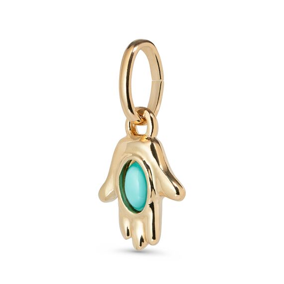 Золотая подвеска с муранским стеклом UNOde50 Hamsa, изображение 2