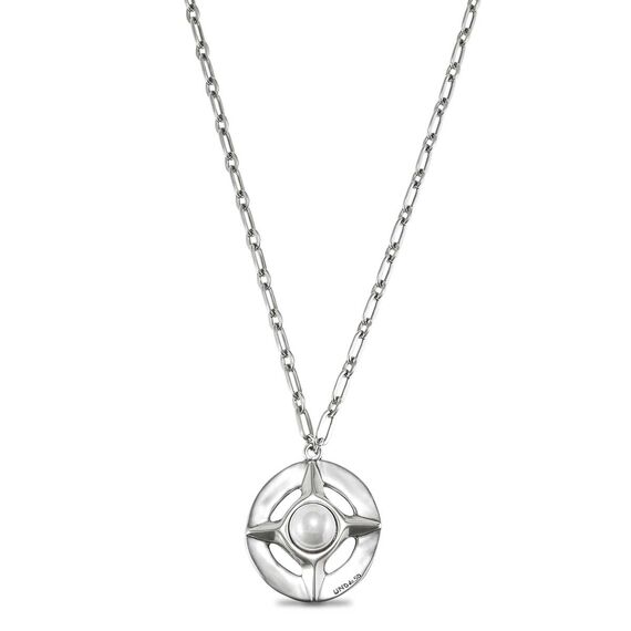 Серебряное колье женское с подвеской и жемчугом UNOde50 Crafted