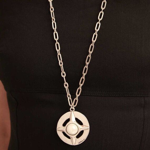 Серебряное колье женское с подвеской и жемчугом UNOde50 Crafted, изображение 4