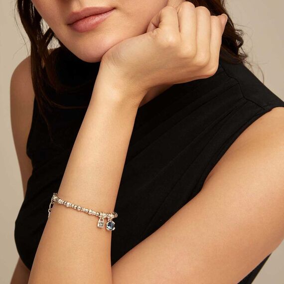 Серебряный браслет женский с кристаллом Сваровски UNOde50 Attractive, изображение 5