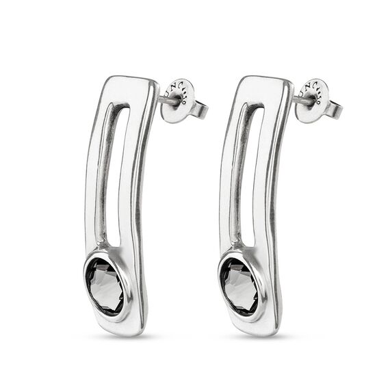 Серебряные серьги женские с кристаллом Сваровски UNOde50 On My Own, изображение 2