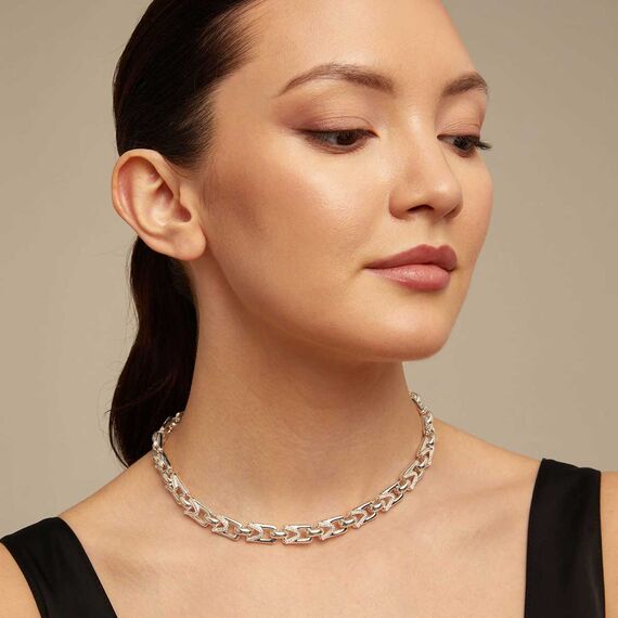 Серебряное ожерелье женское с топазами UNOde50 Unstoppable Topaz, изображение 4