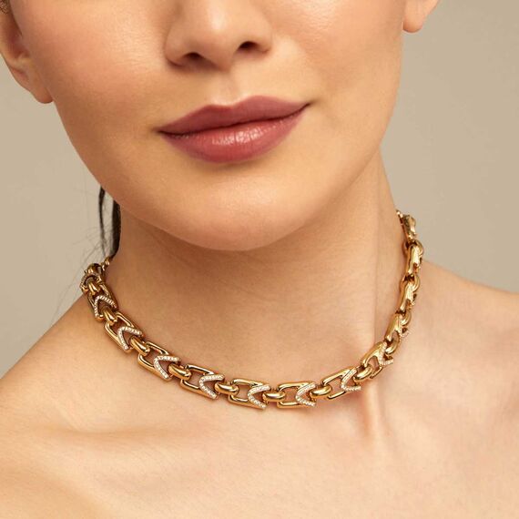 Золотое ожерелье женское с топазами UNOde50 Unstoppable Topaz, изображение 5