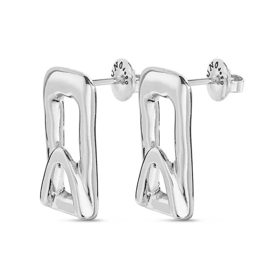 Серебряные серьги женские прямоугольные UNOde50 Stand out, изображение 2