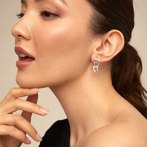 Серебряные серьги женские с топазами UNOde50 Stand out Topaz, изображение 4