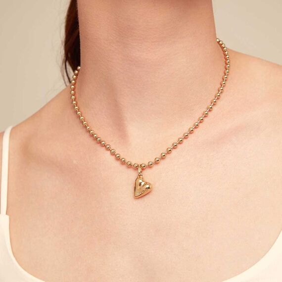 Золотая подвеска женская Сердце UNOde50 Charm Heart, изображение 4