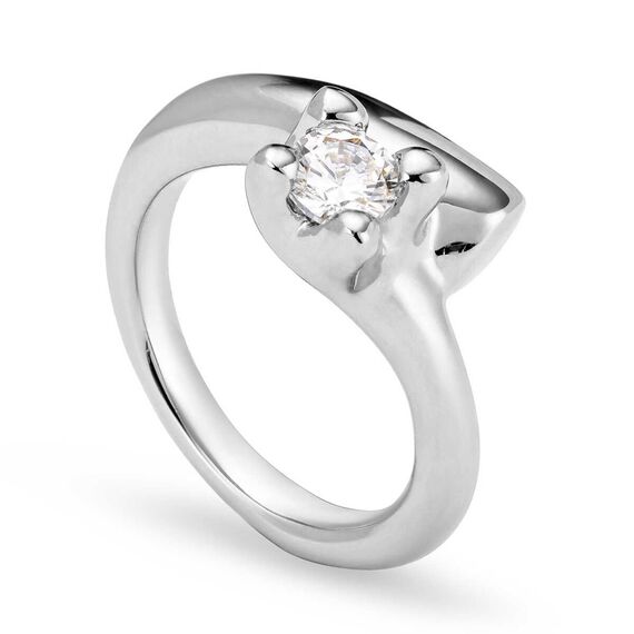 Серебряное кольцо женское с цирконием UNOde50 Divine, Размер (мм): 17,3-17,7