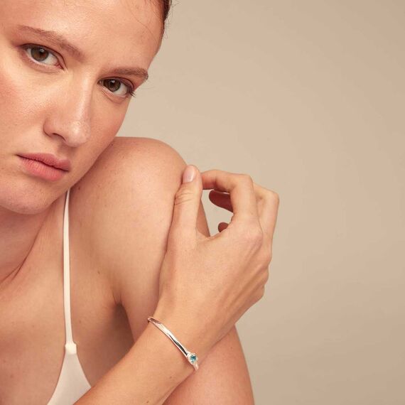 Серебряный браслет женский с цирконием UNOde50 Cosmos, изображение 3