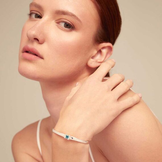 Серебряный браслет женский с цирконием UNOde50 Cosmos, изображение 4