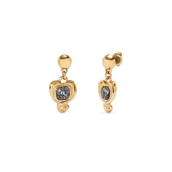 Золотые серьги женские с кристаллом Сваровски UNOde50 Ser Expresiva