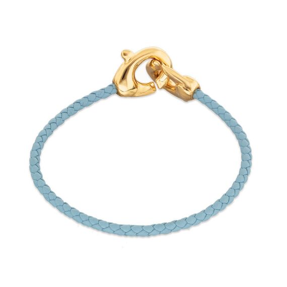 Кожаный браслет карабин с золотом UNOde50 Ser Inseparable, изображение 2