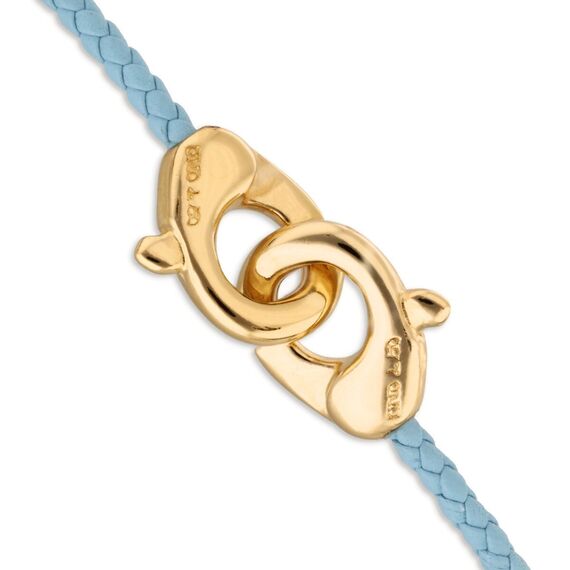 Кожаный браслет карабин с золотом UNOde50 Ser Inseparable, изображение 3