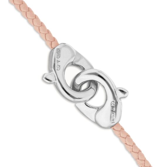 Кожаный браслет карабин с серебром UNOde50 Ser Inseparable, изображение 3