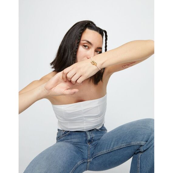 Кожаный браслет карабин с золотом UNOde50 Ser Inseparable, изображение 4