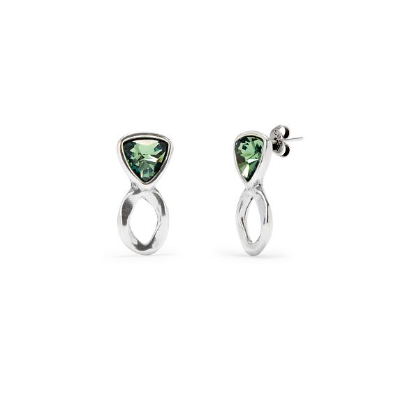 Серебряные серьги с кристаллами Сваровски UNOde50 Ser Camaleonica