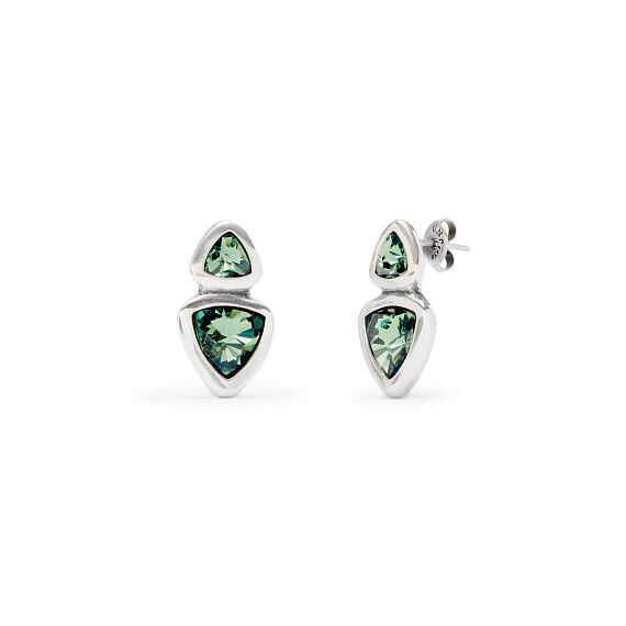 Серебряные серьги с кристаллами Сваровски UNOde50 Ser Camaleonica